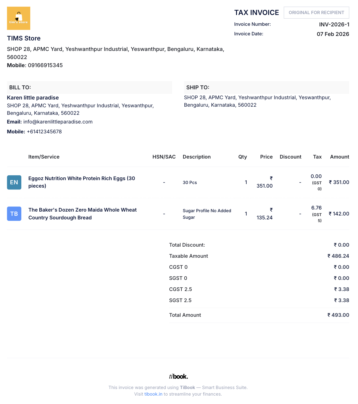 Modern invoice template